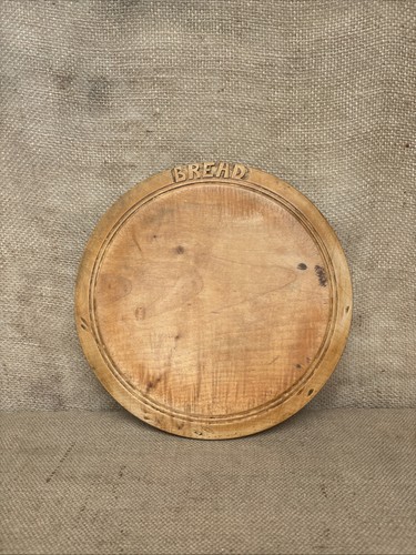Antique carved round bread - antique,