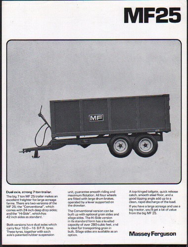 Massey ferguson mf25 trailer - ferguson, "mf25"