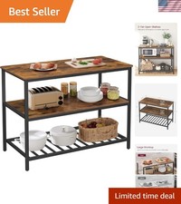 Kitchen Island with Shelves