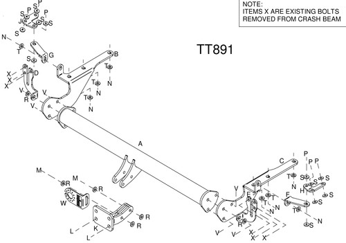 Towtrust fixed flange - fixed,