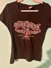 Harley-Davidson Live Free Print Ladies V Neck T Size M