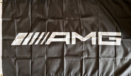 Mercedes amg flag black white - mercedes,