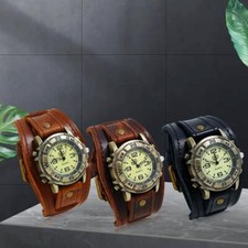 Retro Leather Strap for Men Wristwatch Leather Wide Vintage Watch Strap​