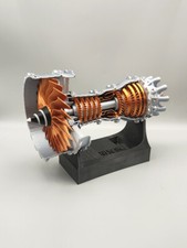 Aircraft Turbofan Engine Model Aircraft Jet Engine Rotatable Electric long20cm