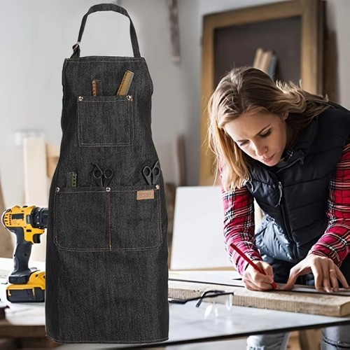 Waterproof denim apron uniform - waterproof,