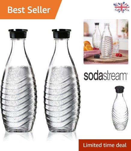Chic twin pack glass carafes - twin,