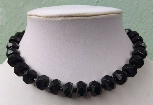 Antique whitby jet - jet, faceted