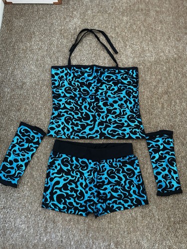 Blue and black child - and,