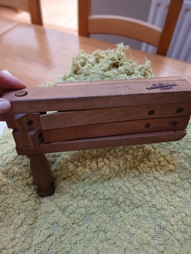 Vintage wooden football rattle - football,