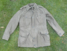 British Army 1960 60 Pattern OG Green Smock Jacket Sz 4 Op Banner Sateen Uniform