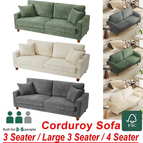 Modern seater corduroy sofa - modern, 4