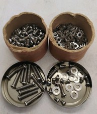 Gilbert Erector Set Original 1940's Nickel Plated Screws and Nuts Nice Unused