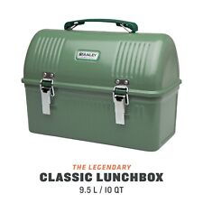 STANLEY LEGENDARY CLASSIC LUNCH BOX | 9.5L HAMMERTONE GREEN CARRY CASE