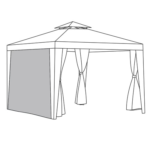 Grey replacement gazebo side - replacement,