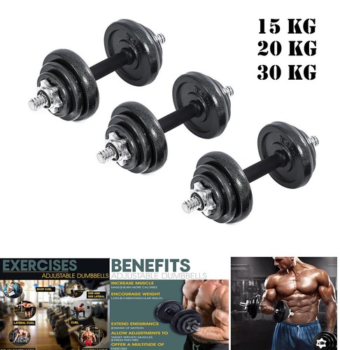 Cast iron adjustable dumbbells - adjustable,