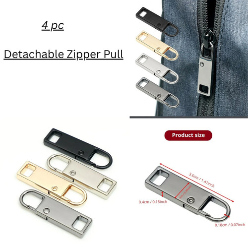4pcs detachable zipper - 4pcs, pull