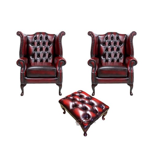 Armchairs set chairs oxblood - set,