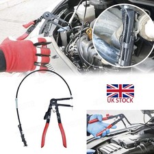 New Flexible Long Reach Locking Hose Clamp Removal Pliers Clip Band Ratchet Tool