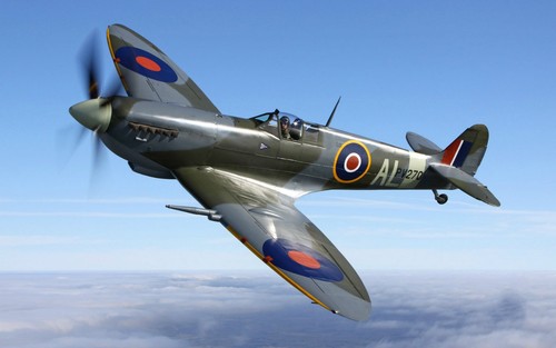 Spitfire1 plane poster - a3,