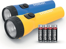 Energizer Eveready LED Torch (2 Pack), Super Bright Flashlight  Black