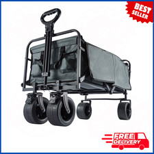Heavy Duty Folding Garden Cart Wagon Trolley Festival Beach Utility Wagon