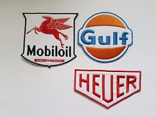 Vintage Style F1 Racing Sponsors Iron On Patch Sew On Fancy Dress Transfers