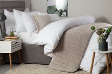 Lightly Quilted Faux Suede Bed