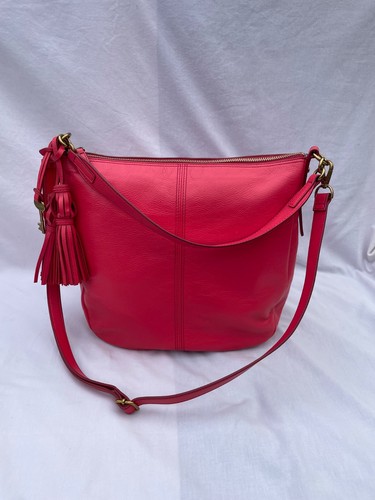 Fossil cherry leather - leather, jolie