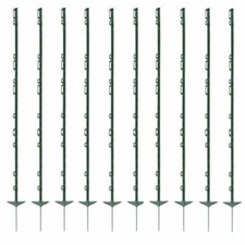 20 X Green 5FT Poly Posts - 156cm Tall Electric Fence 4ft 6" Fencing Stake Horse