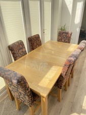 Oak dining Table and 8