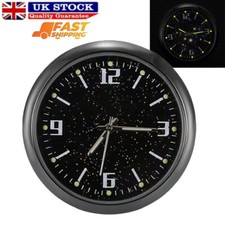 Car Dashboard Mini Luminous Quartz Analog Clock Stick-On Watch Marine Boat UK