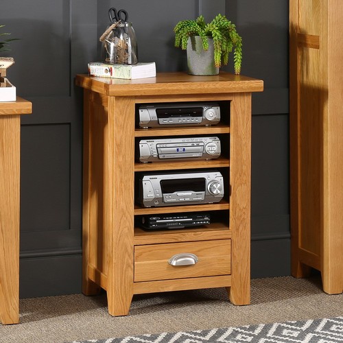 Media shelf unit cheshire oak - unit,