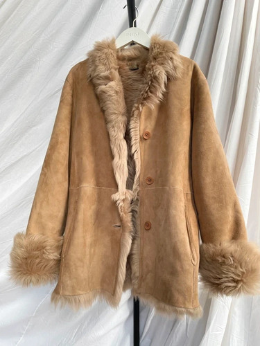 Tan brown toscana sheepskin - tan,