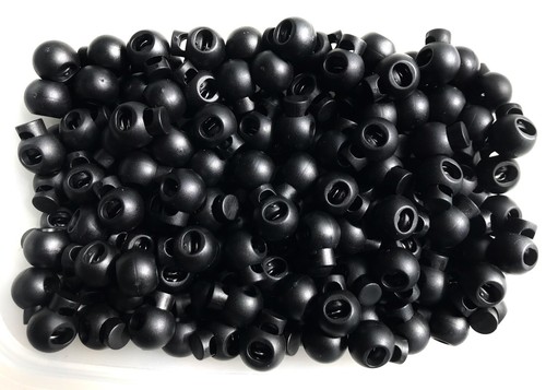 Toggles black plastic round - plastic,