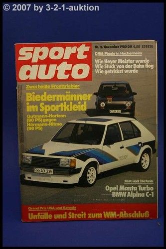 Sports car opel - car, 11/80