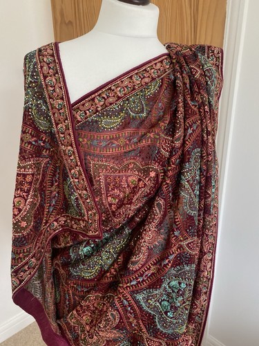 Plum teal gold embellished - gold,