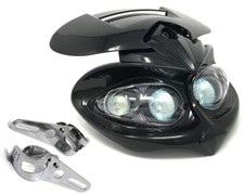 BLACK Motorbike Headlight with