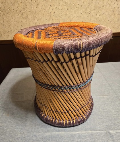 Handcraft cane bar mudha - bar, stool