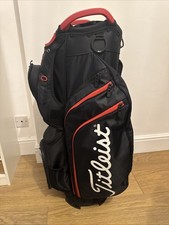2023 Titleist Cart 15 Golf Bag, Black/Red, Rainhood, 3.2kg, decent