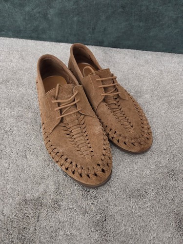 Zara tan suede woven lace - lace, up