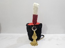 Busby Hussar red and white hackle hat napoleonic Busby