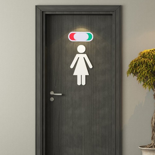 Restroom privacy sign - ,