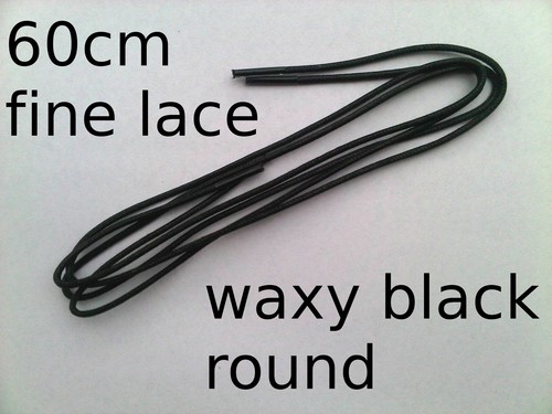 Shoe lace black 60cm fine - lace,