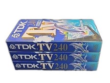 3 x TDK TV 240 Blank 4 Hour