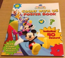 MICKEY MOUSE CLUBHOUSE Count With Us Poster Book (NEW) Disney