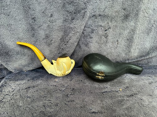 Antique meerschaum cased eagle - antique,