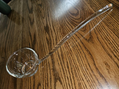 Vintage hand blown clear glass - blown,