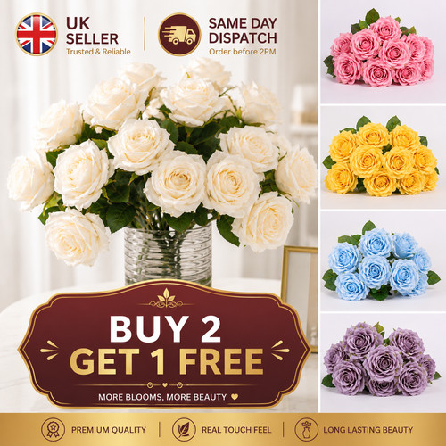 Heads silk rose artificial - heads,
