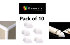 10 Pack White Genesis Corner Tile Trim Pieces 6mm Plastic  External Corner ETR