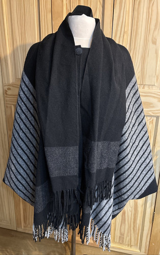 Ladies black and grey striped